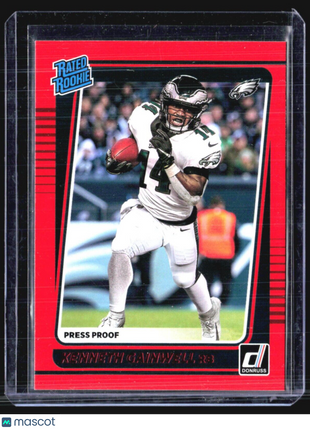 2021 Panini Donruss - Rated Rookie #267 Kenneth Gainwell (RC) Red Press Proof