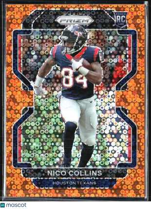 2021 Panini Prizm - Rookie #360 Nico Collins (RC) Orange Disco