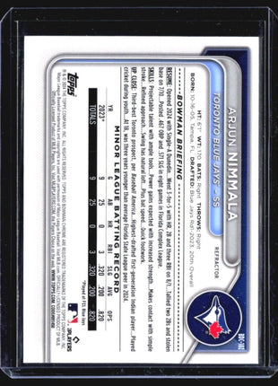 2024 Bowman - Chrome Prospects #BCP-142 Arjun Nimmala (RC) Refractor