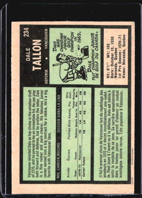 1971-72 Topps - #95 Dale Tallon