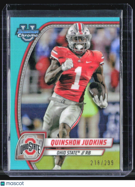 2024 Bowman U Chrome Quinshon Judkins Aqua Refractor /299 #145