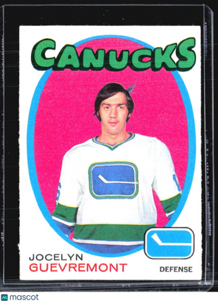 1971-72 O-Pee-Chee - #232 Jocelyn Guevremont (RC)