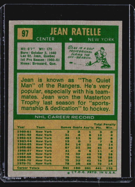 1971-72 Topps - #97 Jean Ratelle