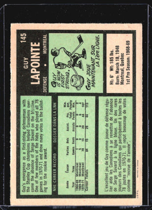 1971-72 O-Pee-Chee - #145 Guy Lapointe