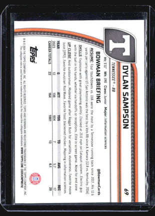 2024 Bowman Chrome U Dylan Sampson 1st Gold /50 #69