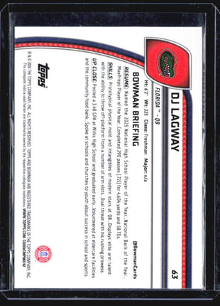 2024 Bowman Chrome U DJ Lawgway 1st Rc #63