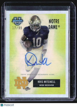 2024 Bowman Chrome U Kris Mitchell '55 Variation auto /99