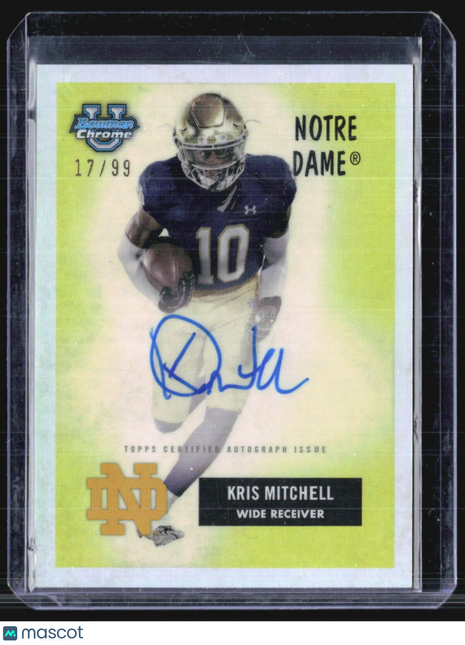 2024 Bowman Chrome U Kris Mitchell '55 Variation auto /99
