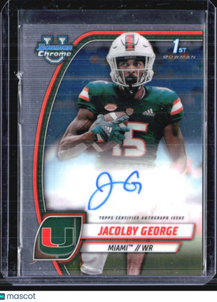 2024 Bowman Chrome U Jacolby George 1st Auto