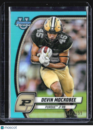 2024 Bowman Chrome U Devin Mockobee Aqua Refractor /299 #175
