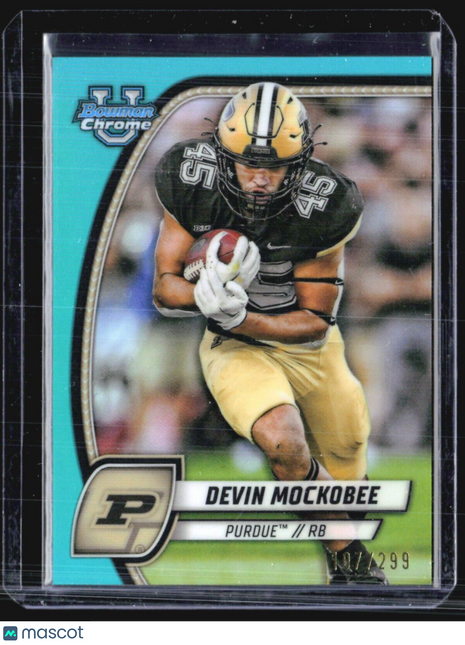 2024 Bowman Chrome U Devin Mockobee Aqua Refractor /299 #175