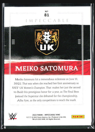 2022 Panini Impeccable WWE - #81 Meiko Satomura /99 (RC)
