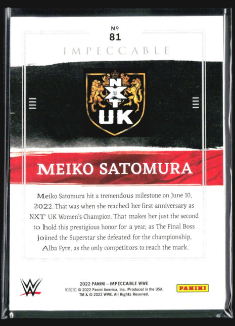 2022 Panini Impeccable WWE - #81 Meiko Satomura /99 (RC)