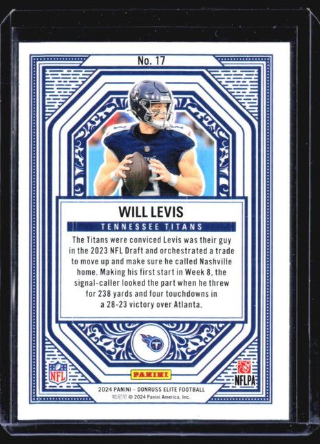 2024 Panini Donruss Elite - Elite Deck #17 Will Levis