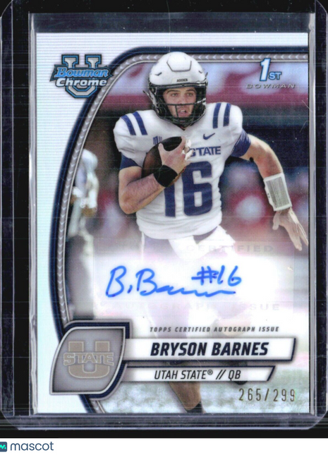 2024 Bowman Chrome U Bryson Barnes 1st Refractor auto /299