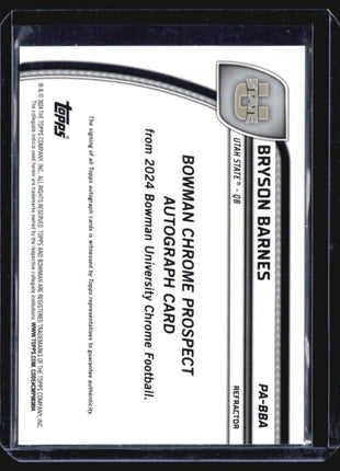 2024 Bowman Chrome U Bryson Barnes 1st Refractor auto /299