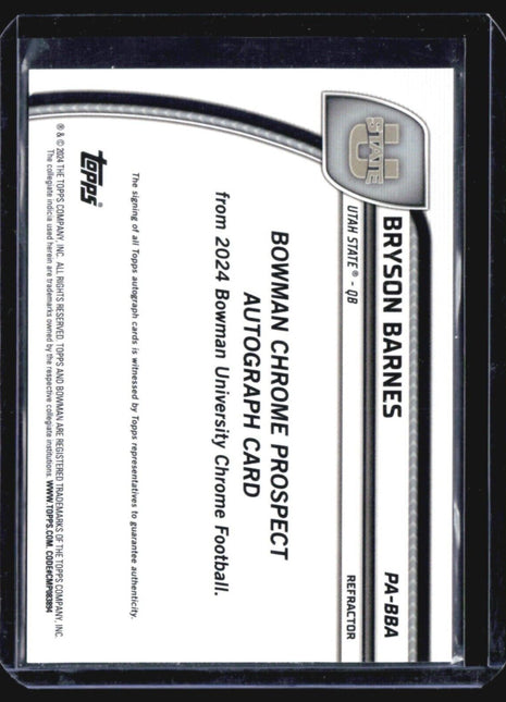 2024 Bowman Chrome U Bryson Barnes 1st Refractor auto /299