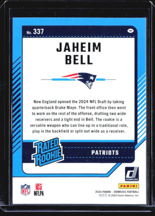 2024 Panini Donruss - Rated Rookie #337 Jaheim Bell (RC)