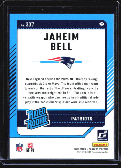 2024 Panini Donruss - Rated Rookie #337 Jaheim Bell (RC)