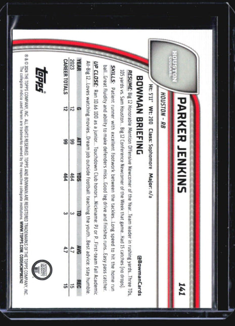 2024 Bowman Chrome U Sapphire Parker Jenkins 1st orange /25 #141