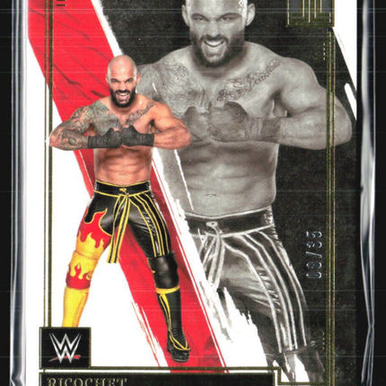 2022 Panini Impeccable WWE - #5 Ricochet /35 Gold