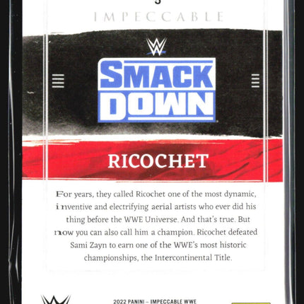 2022 Panini Impeccable WWE - #5 Ricochet /35 Gold
