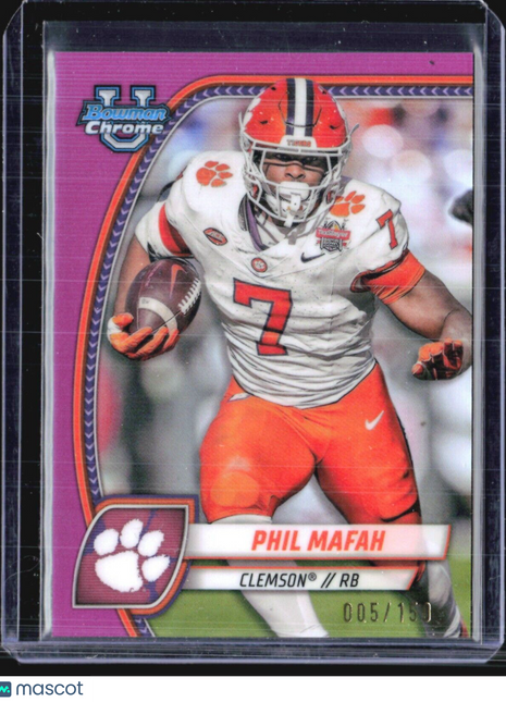 2024 Bowman Chrome U Phil Mafah Pink Refractor /150 #144