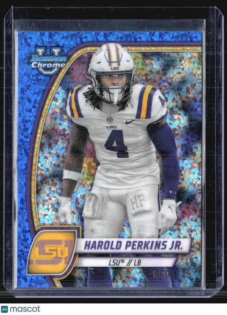 2024 Bowman Chrome U Harold Perkins Blue Speckle /175 #194
