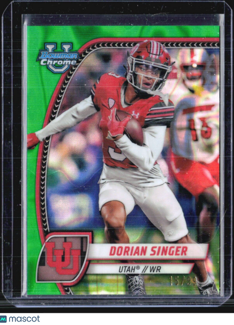 2024 Bowman Chrome U Dorian Singer Green Wave /99 #68
