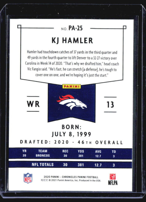 2020 Panini Chronicles - Panini #PA-25 KJ Hamler (RC)