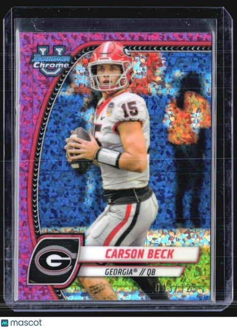 2024 Bowman Chrome U Carson Beck Magenta Speckle /125 #2