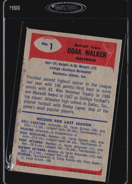 1955 Bowman - #1 Doak Walker
