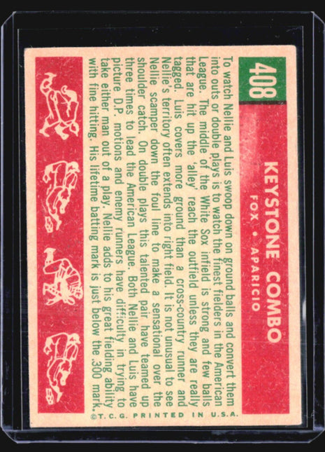 1959 Topps - #408 Luis Aparicio Nellie Fox