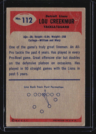 1955 Bowman Lou Creekmur #112