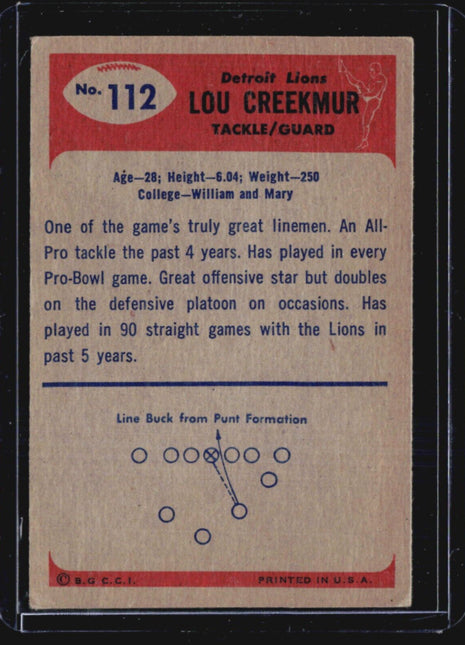 1955 Bowman Lou Creekmur #112