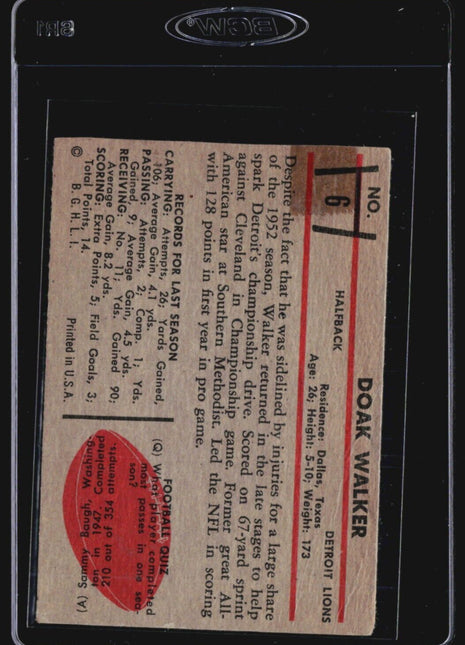 1953 Bowman - #6 Doak Walker