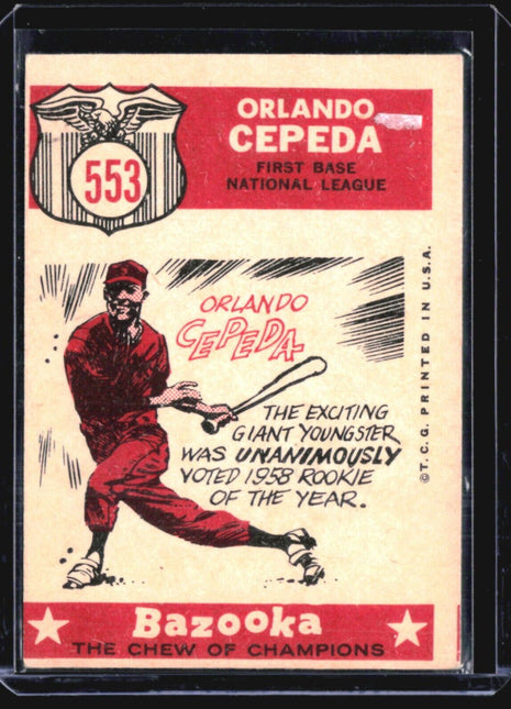 1959 Topps - High # #553 Orlando Cepeda