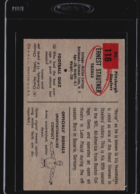 1954 Bowman - #118 Ernie Stautner