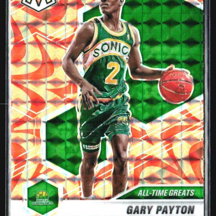 2020-21 Panini Mosaic - All-Time Greats #291 Gary Payton Orange Reactive