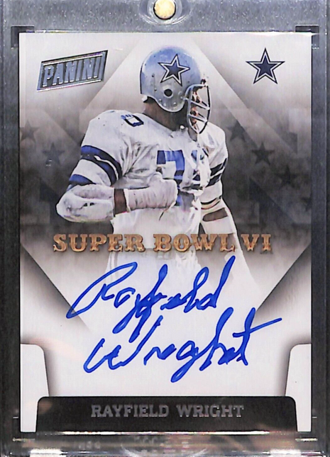 2018 Panini Rayfield Wright Super Bowl Auto #SBVI-RW Cowboys Auto