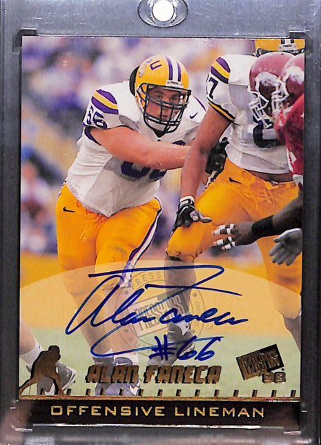 1998 Press Pass Alan Faneca Rc Auto Steelers HOF
