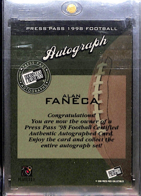 1998 Press Pass Alan Faneca Rc Auto Steelers HOF