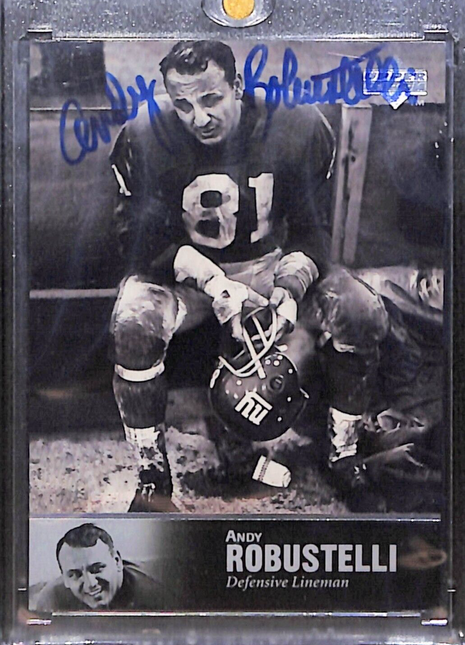 1997 Upper Deck NFL Legends - #AL-60 Andy Robustelli Auto