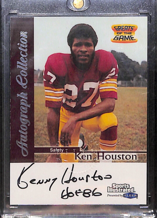 1999 Fleer Sports Illustrated - Greats of the Game #41 Ken Houston Auto HOF