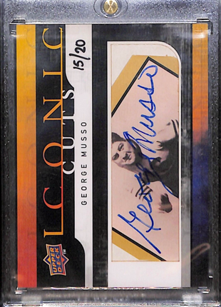 2008 UD Icons George Musson Iconic Cuts Cut Auto /20 HOF
