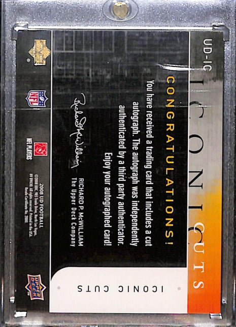 2008 UD Icons George Musson Iconic Cuts Cut Auto /20 HOF
