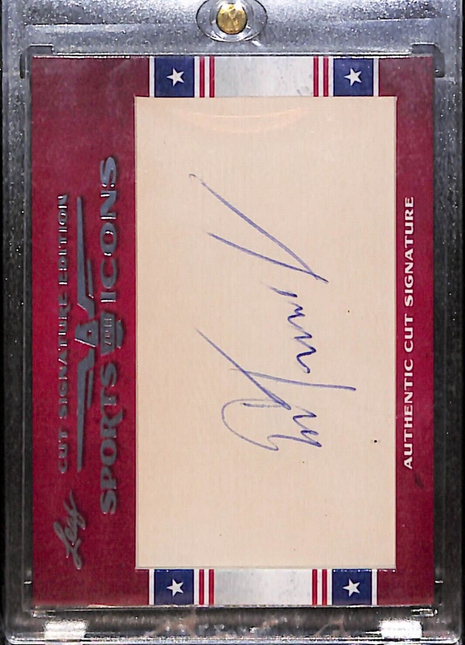 2011 Leaf Sports Icons Emlen Tunnell Cut Auto Giants HOF