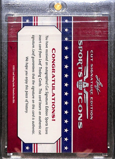 2011 Leaf Sports Icons Emlen Tunnell Cut Auto Giants HOF