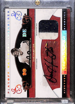 2007 National Treasures Dan Hampton All Decade Patch Auto /25 Bears HOF