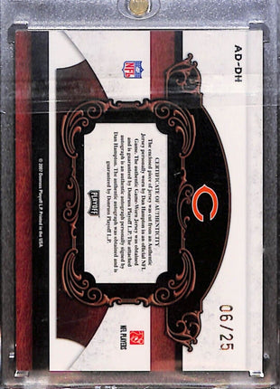 2007 National Treasures Dan Hampton All Decade Patch Auto /25 Bears HOF